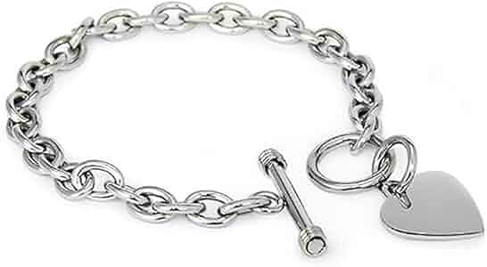 Amazon.com: Stainless Steel Trendy Cable Chain Bracelet with
